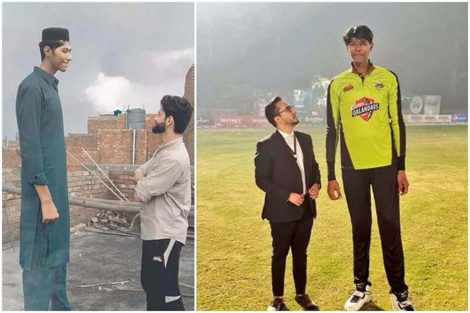 ये है दुनिया का सबसे लंबा 7 फिट 6 इंच का पाकिस्तानी क्रिकेटर