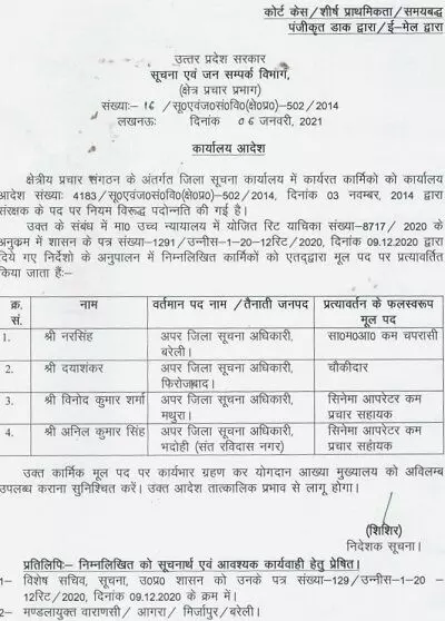 साहब बन गये फिर चपरासी साहब बन गये फिर चपरासी
