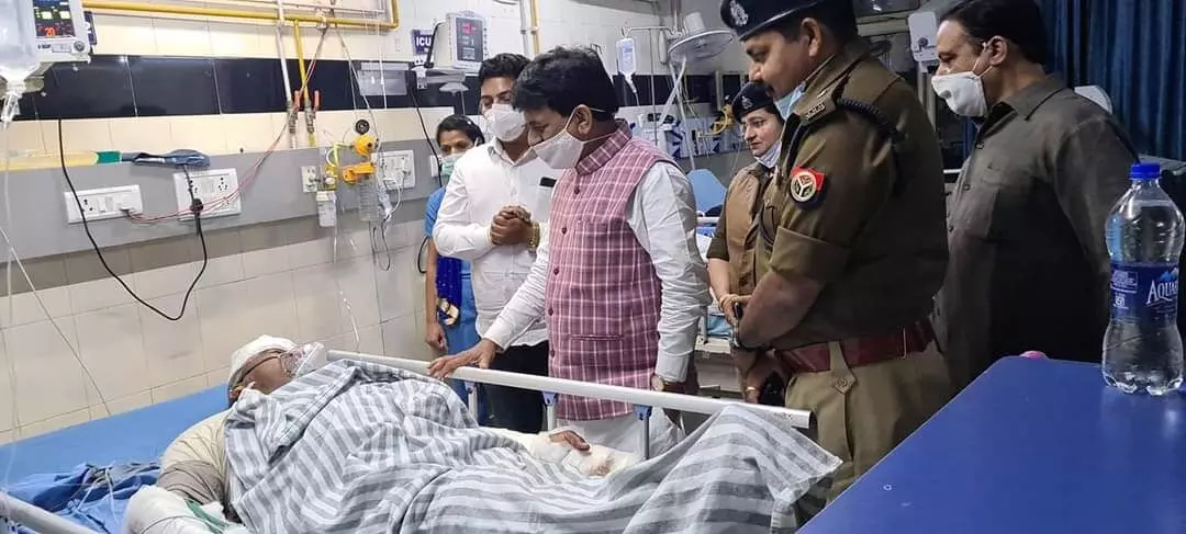 मंत्री कपिल देव की एस्कार्ट में गये 3 सिपाही घायल