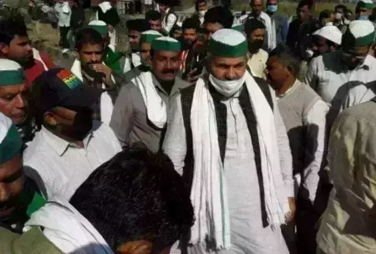 किसानों के भारत बंद के दौरान गाजीपुर बॉर्डर जाम