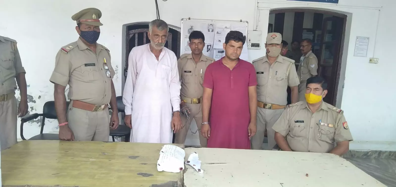 भोपा पुलिस ने  02 गौ-तस्करो को किया गिरफ्तार, जिन्दा गौवंश व गौकशी के उपकरण बरामद।