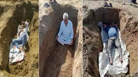 गाजियाबाद में भू समाधि लेने पहुंचे 17 किसान गाजियाबाद में भू समाधि लेने पहुंचे 17 किसान