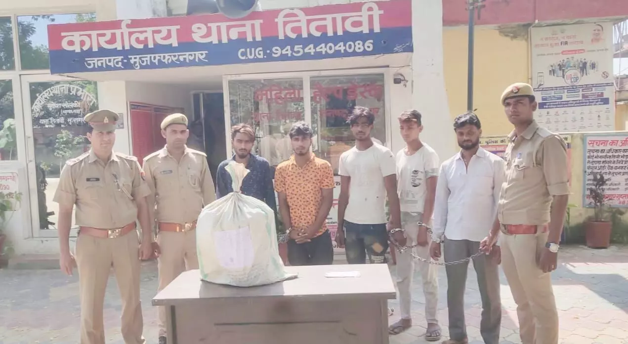 टयूबवैल का सामान चोरी करने वाले 05 अभियुक्त गिरफ्तार टयूबवैल का सामान चोरी करने वाले 05 अभियुक्त गिरफ्तार