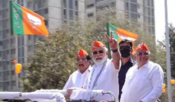 प्रधानमंत्री नरेन्द्र मोदी के गृह राज्य गुजरात में भाजपा ऐतिहासिक जीत की ओर, 146 सीटों पर आगे