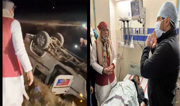 केंद्रीय मंत्री अश्विनी चौबे के काफिले की गाड़ी पलटी, चार पुलिसकर्मी समेत पांच घायल