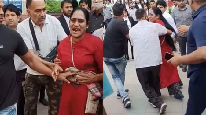Delhi---साकेत कोर्ट में महिला को मारी गोली Delhi---साकेत कोर्ट में महिला को मारी गोली