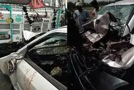 कार-ट्रक की भिडंत में चार महिलाओं समेत पांच की मौत, कई घायल