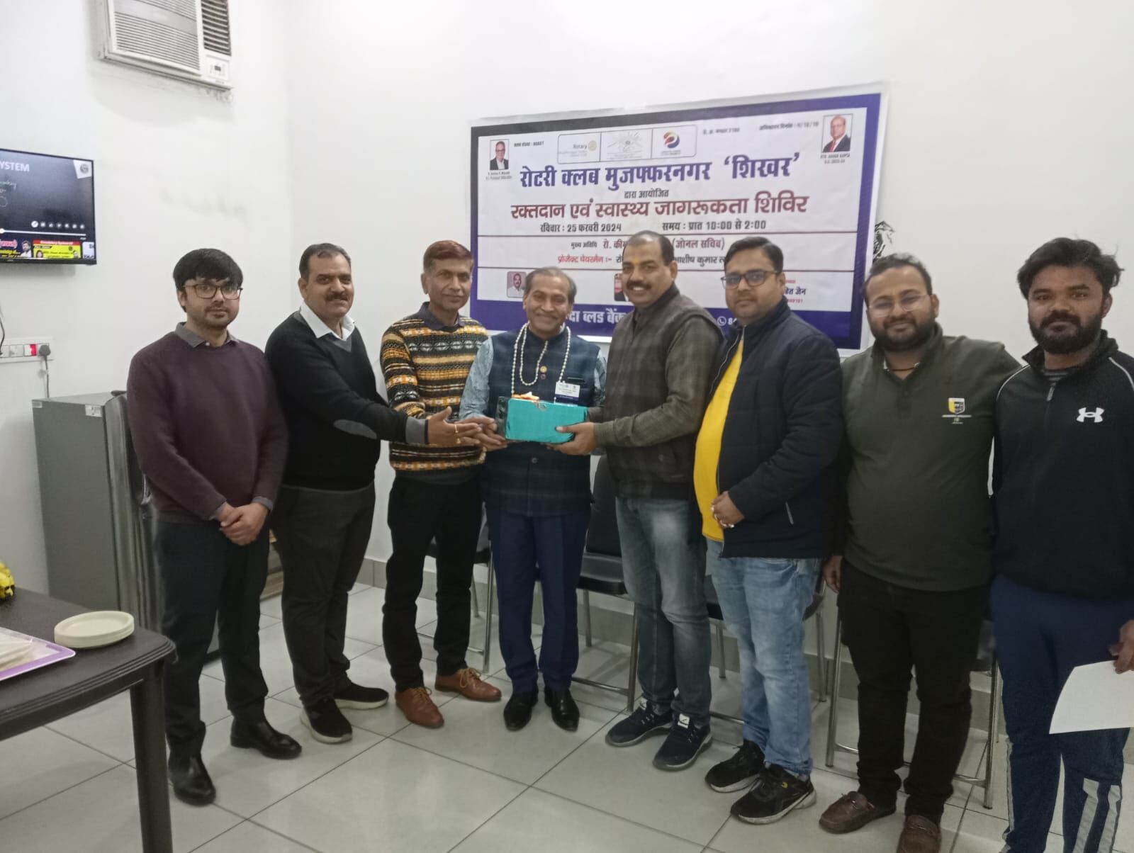 रोटरी क्लब मुजफ्फरनगर शिखर ने लगाया रक्तदान शिविर
