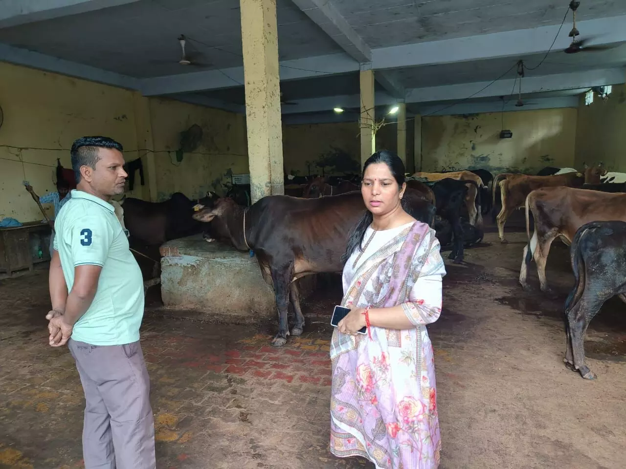 एसडीएम द्वारा अस्थायी गौशालाओं का निरीक्षण, साफ-सफाई और चारे की गुणवत्ता पर जोर