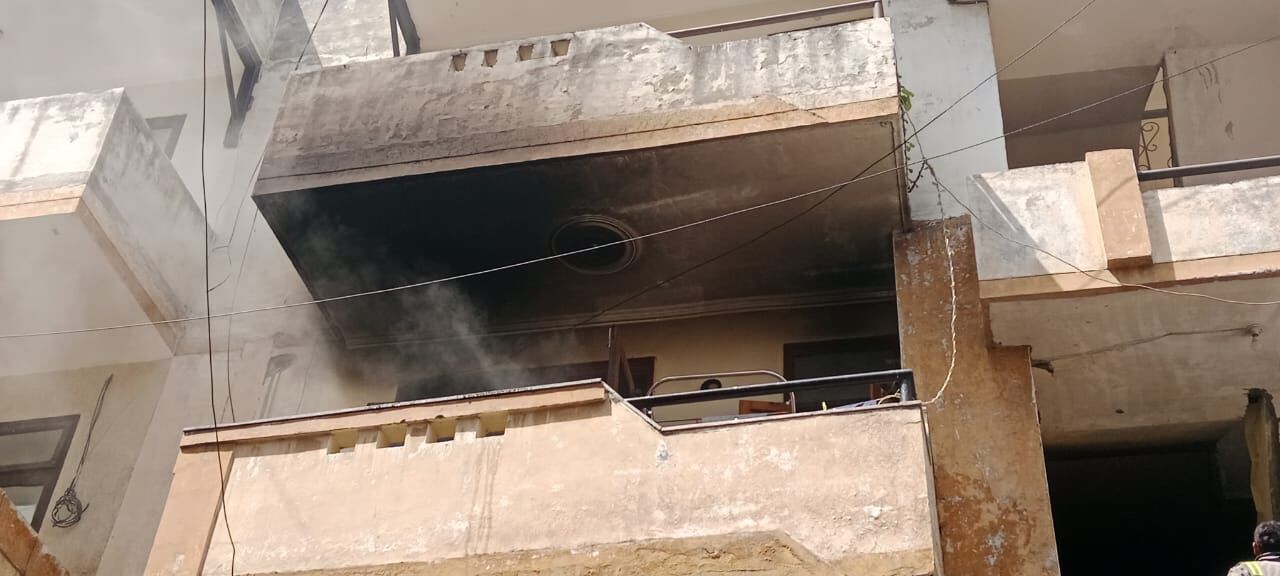 बैंक प्रबंधक के किराए के घर में लगी आग, लाखों का हुआ नुकसान