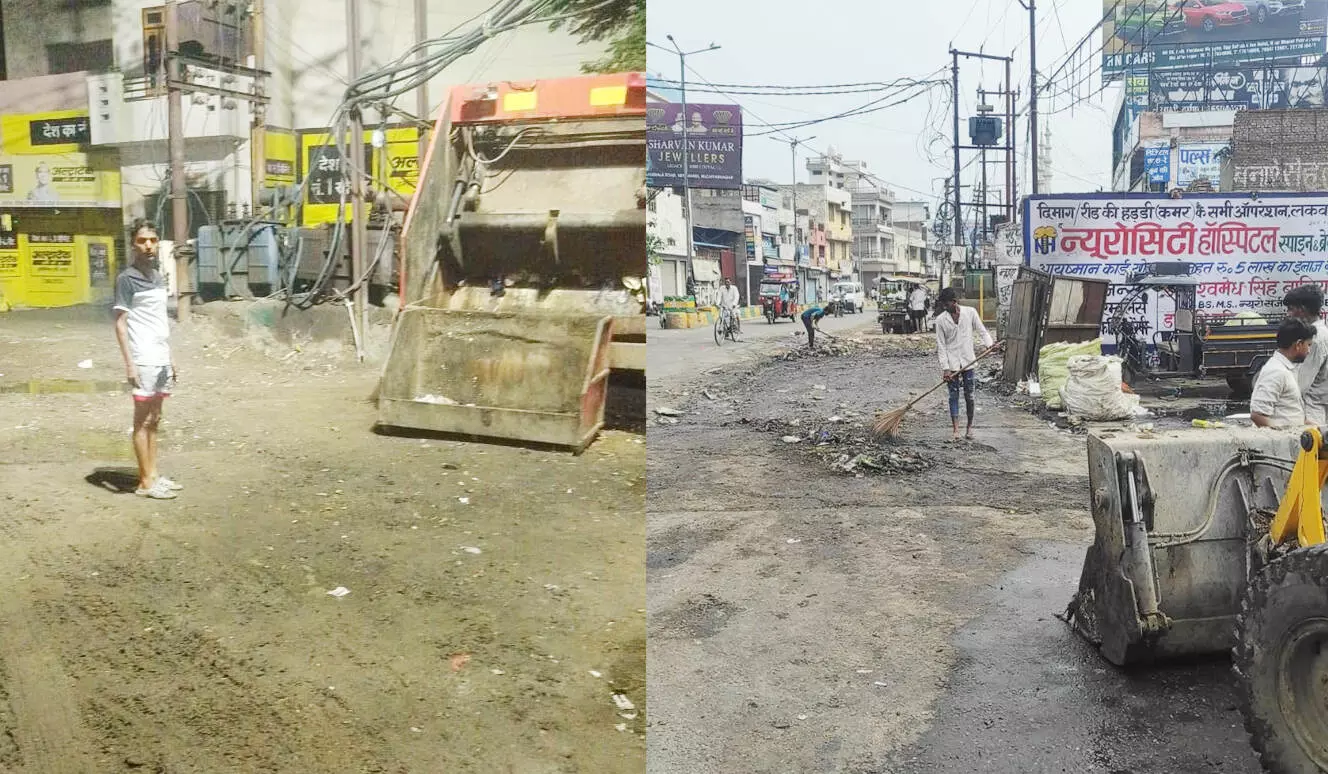 MUZAFFARNAGAR-बारिश के बीच ही साफ कराये गये कूड़ा डलावघर MUZAFFARNAGAR-बारिश के बीच ही साफ कराये गये कूड़ा डलावघर