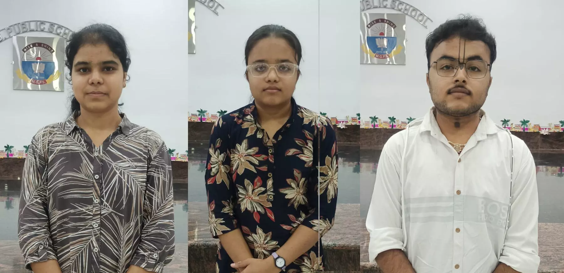 एम.जी. पब्लिक स्कूल में तीन विद्यार्थियों का नीट क्वालीफाई करने पर हुआ सम्मान